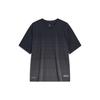 Gradient Quick-Dry Antibacterial Short-Sleeve T-Shirt Men Tops Black Charcoal-Gray ATST563-1