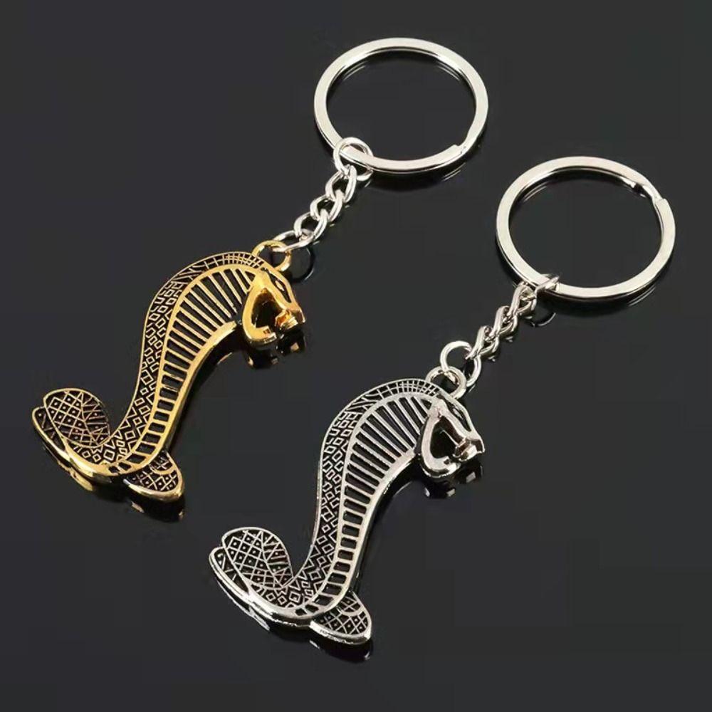 Hollow King Cobra Key Ring Fangs Car Key Chain Bag Ornament King Cobra Keychain  Hanging Accessory