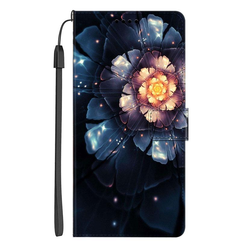 Защитный Роскошный Кожаный Чехол-Книжка на Магните Для Xiaomi Mi 11 Ultra с Рисунком Цветка Ударопрочный Чехол-Обложка Capa