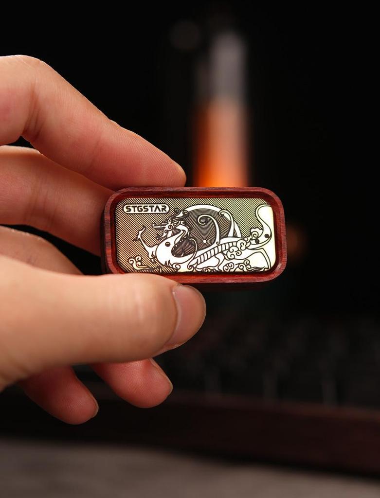 Ebony Rosewood Magnetic Decompression Stress Relief Spinner Coin