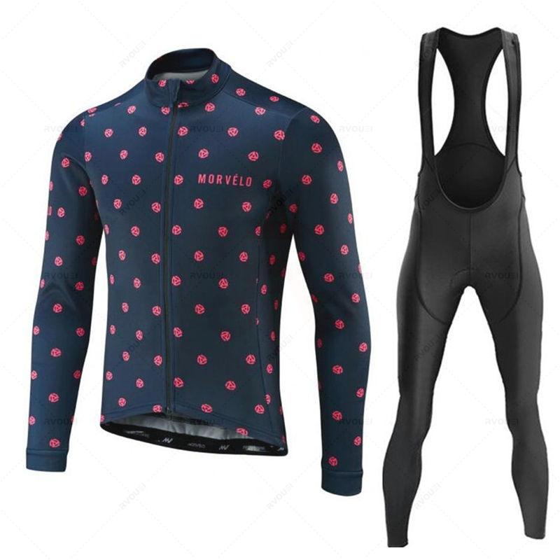 Азия 3XL (ЕС XXL)Morvelo Осенний Комплект Джерси Мужской С Длинным Рукавом Велосипедная Одежда Форма Майка Одежда Для Велоспорта Спортивные Велосипедные Велосипедные Штаны