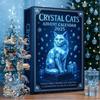 Christmas Countdown Advent Calendar 2025 Cute Crystal Cat 2D Acrylic Kittens Figurine Cat Collectible Decorations Home Ornament