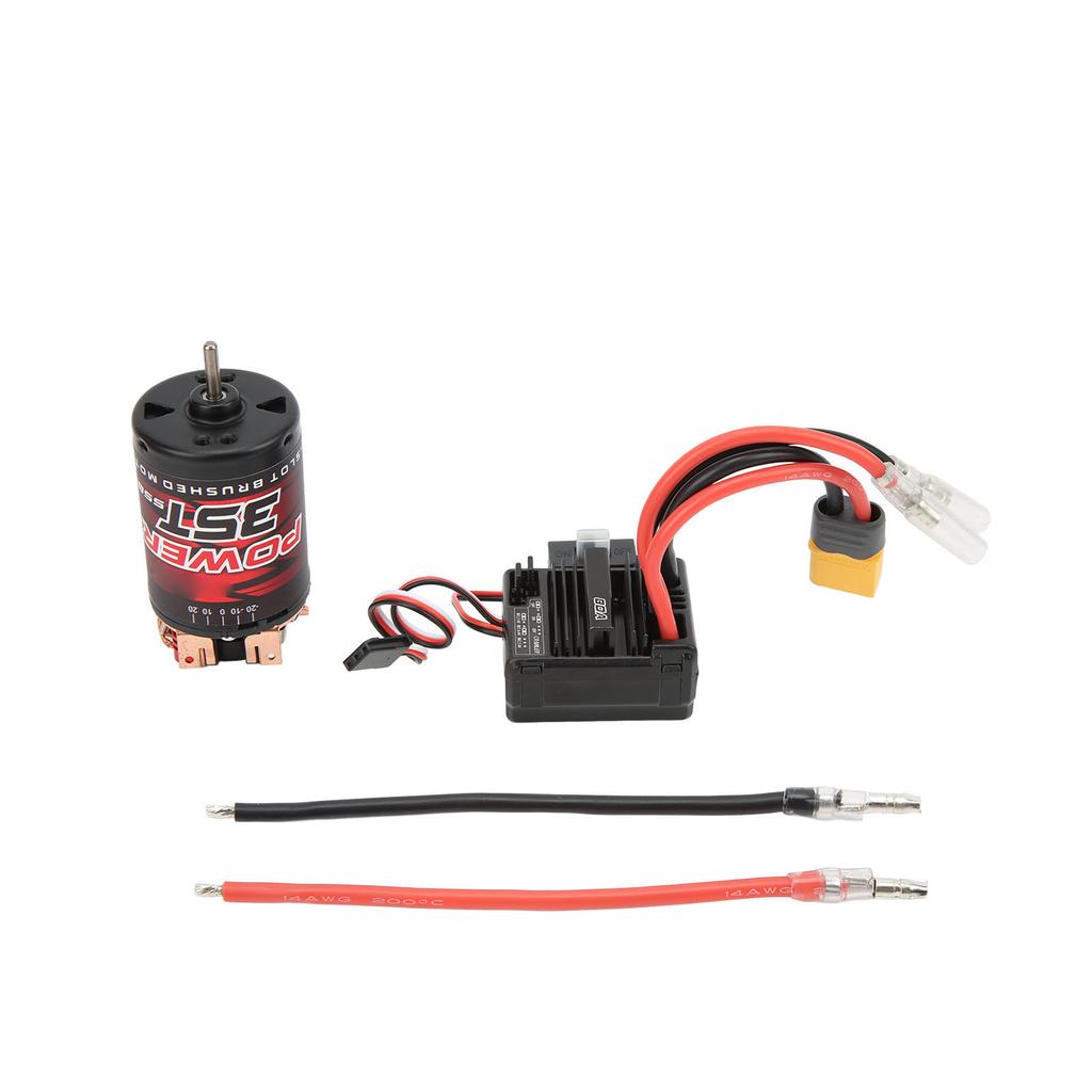 RC 3 Slot 550 Brushed Motor 35T with 80A ESC Combo Set for 110 112 RC Car Upgrade Parts