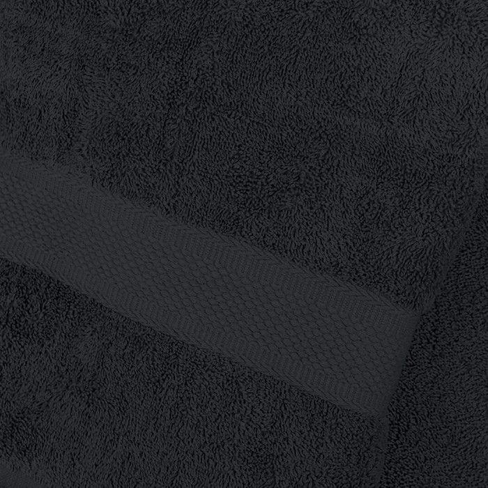 500 Gr/m2 Cotton Bath Towel 70x130 Cm LAGUNE Black, by Soleil D'ocre