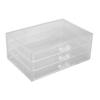 Earring Storage Box Rustproof Clear Acrylic Jewelry Storage Box with 3 Drawers for Jewelry