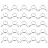 25-Piece Hose Clips, 10mm Inner Diameter, Universal Spring Hose Clamps, 304 Stainless Steel, Double Wire, Adjustable, for Secure Fuel Hoses, Wa