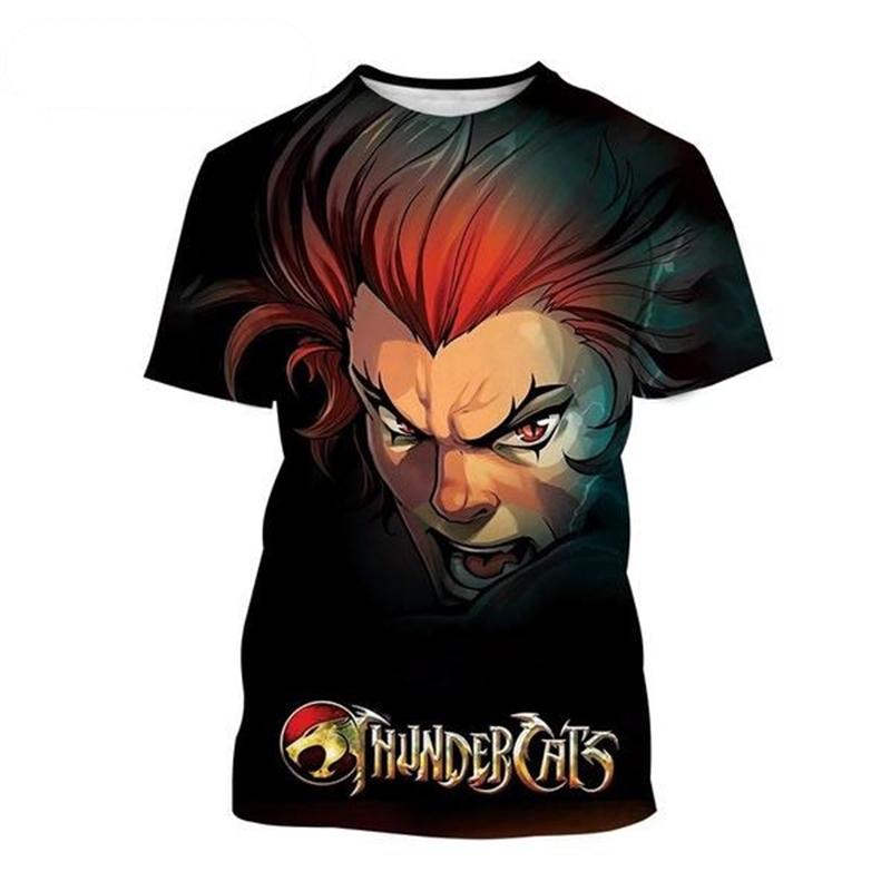 Футболки с аниме Thundercats 3D-принтом для мужчин и женщин, модные футболки с круглым вырезом и коротким рукавом, детские футболки, топы, мужская одежда