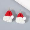 Popular European and American fashion earrings, design sense mini Christmas hat earrings, Christmas explosive suit women