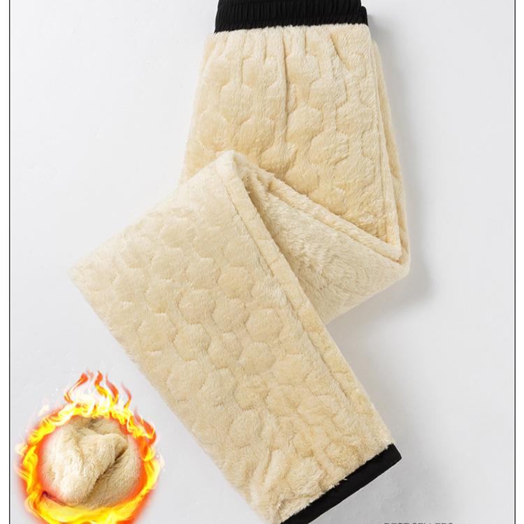 Winter Men Velvet Pants Men's Warm Lamb Wool Thickened Casual Men's Pants Jogger Casual Cold-proof Windproof Sportswear Pants M-6XL