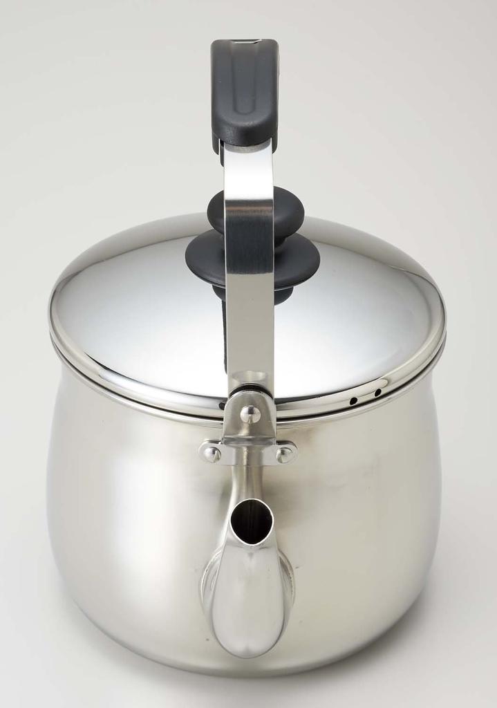 PEARL METAL Чайник Waco Trading, серебристый, 255 x 185 x 255 мм, широкое горло, 3,2 л, совместимый с IH, из нержавеющей стали, Elmers H-2042