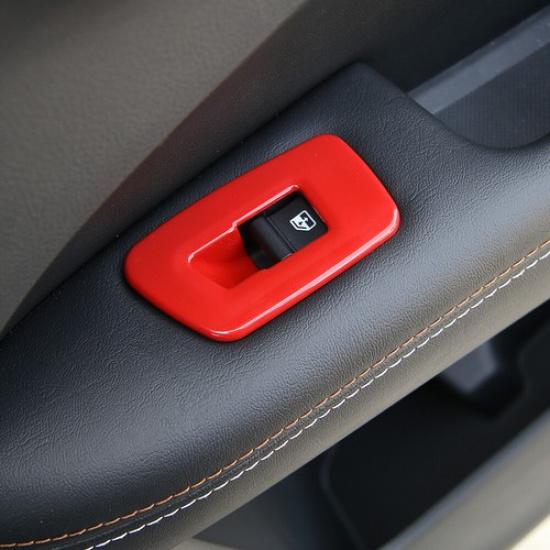 for 2017- Jeep Compass Door Window Lift Switch Cover Panel Trim | ABS | Red