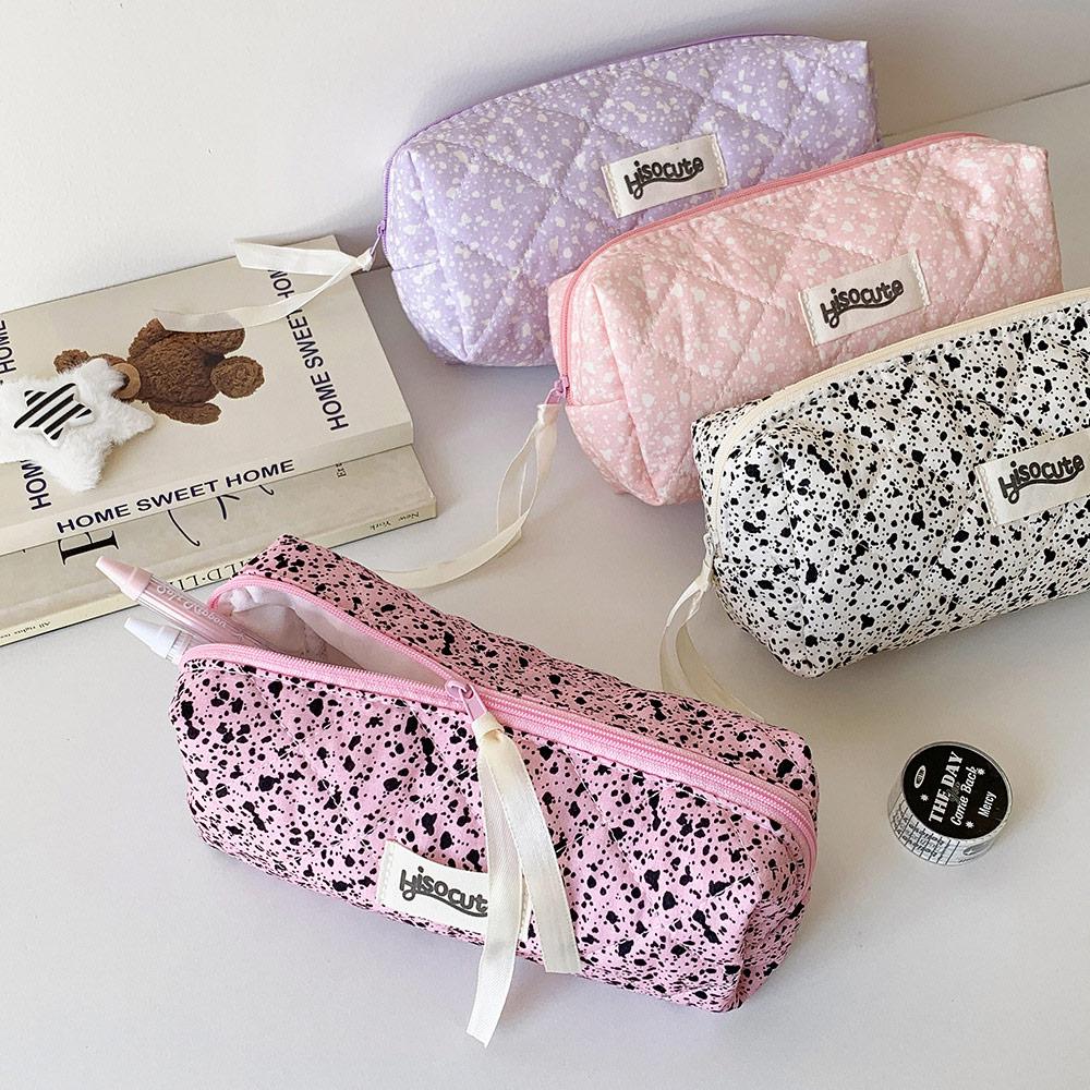 Стеганые пеналы для карандашей, канцелярские принадлежности большой емкости, маленький ученический пенал для ручек