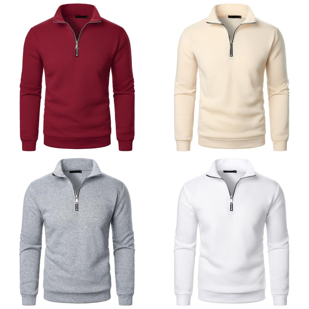 Casual Mens Stand Collar Sweatshirt With Zipper For Youths Summer Fashion