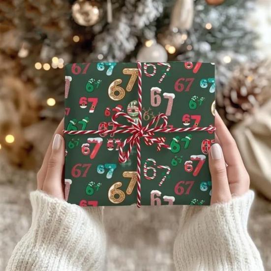 67 Wrapping Paper Christmas Gift Wrap Paper for Kids Holiday Wrapping Roll for Birthday Christmas Present Package