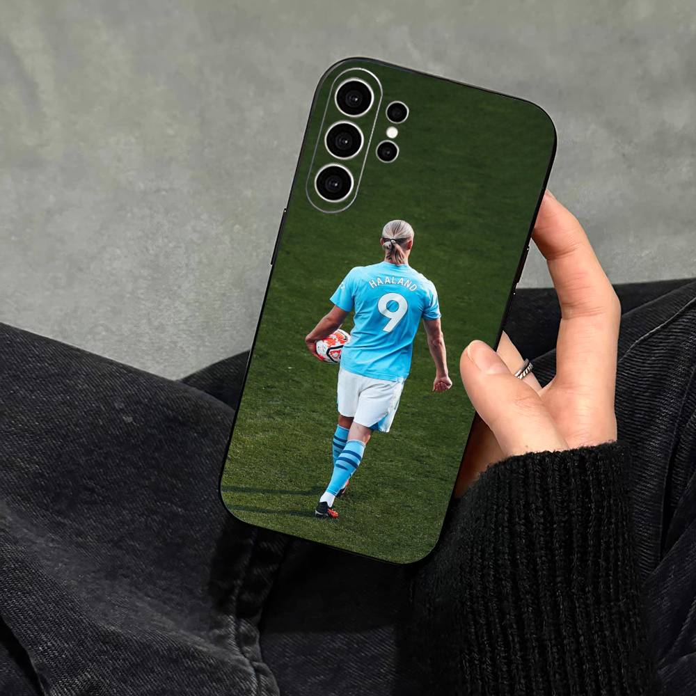Чехол для телефона Звезды футбола Э-Эрлинга Х-Холанда Для Samsung S25, S24, S21, S22, S23, S30, Ultra, S20, Plus, Fe, Note, 10, 9, 5G Черный чехол
