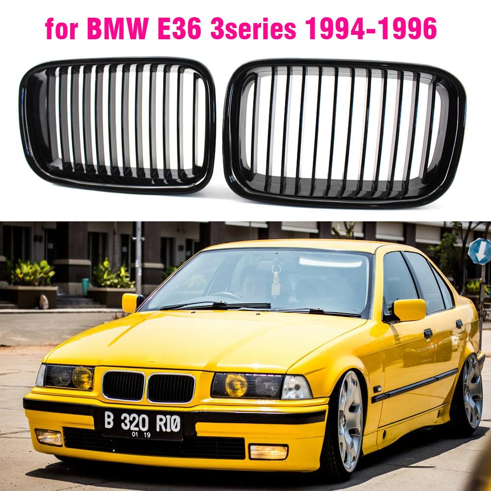 Черная Решетка ABS Передняя Заменная Капотная Решетка-Почки Для BMW E36 1994 1995 1996 318i 323i 325i 320i 328i m3