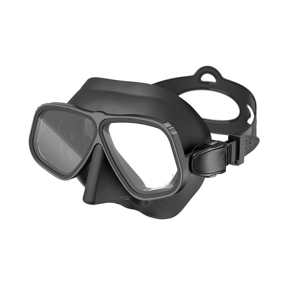 Hot Selling Double Lens Anti-Fog Free Diving Mask Tempered Glass Myopia Lenses Aluminum Alloy Frame Liquid Silicone Spearfishing