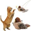 Интерактивные игрушки для кошек Игрушки-пищалки для котят Игрушка для котят Электрическая пищащая имитация птицы для домашних кошек