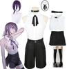 Anime Chainsaw Man Reze Cosplay Chainsaw Woman Cosplay Costume Bomb Shirt Outfits Tie Short Neck Reze Wig Halloween Clothing