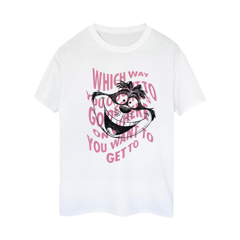 Disney Womens/Ladies Alice In Wonderland Chesire Cat Cotton Boyfriend T-Shirt