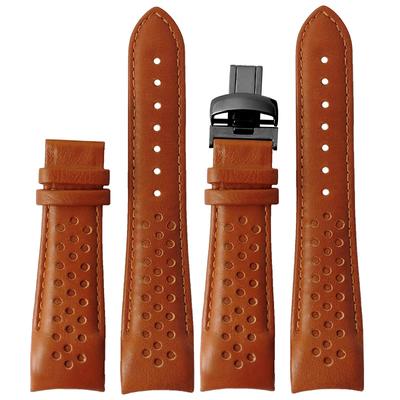 Для Mido Helmsman M025407a Series Top Genuine Leather Watch Band M005 Sao Orange Helm Leather Watch Remezzo 22 мм male