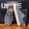 Mens Slip On Casual Shoes Comfortable Canvas Sneakers 2025 Mens Boat Shoes Dude Leisure Breathable Driving Shoes