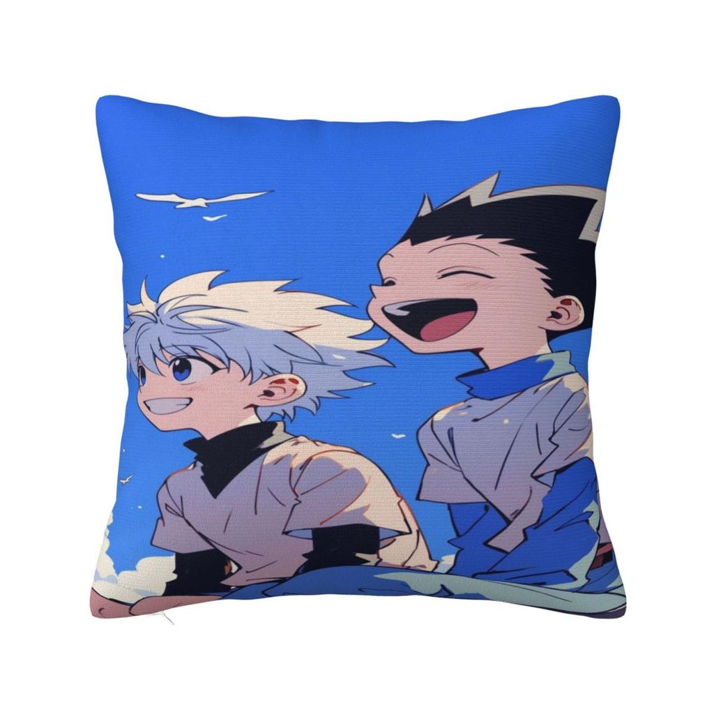 Y2K Bed Hxh Gon And Killua Hunterdecor Pillowcase Stuff Pillow Covers Zippered Multiple Sizes