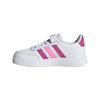 Adidas Breaknet 2.0 Trendy Comfortable Sports Low-Top Kids Sneakers Kids Sneakers White Bright-Purple Pink IE3791
