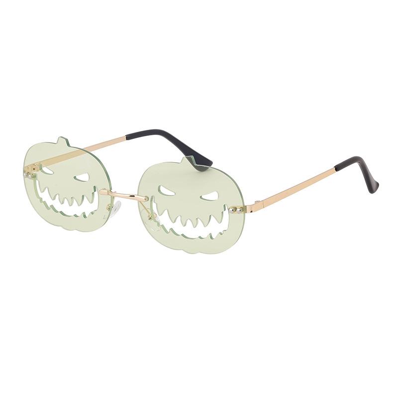 Персонализированные солнцезащитные очки 'Тыква' Женские модные безободковые солнцезащитные очки Забавные очки Солнцезащитные очки
