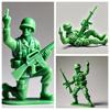 Funny Soldier Giving The Middle Finger Statue Desktop Ornaments Green Military Blue Navy Man Middle Finger Plastic Figures Toy