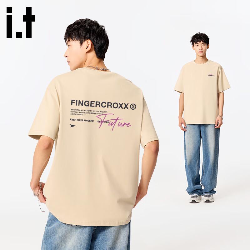 Мужская хлопковая футболка с коротким рукавом свободного кроя Fingercroxx IT