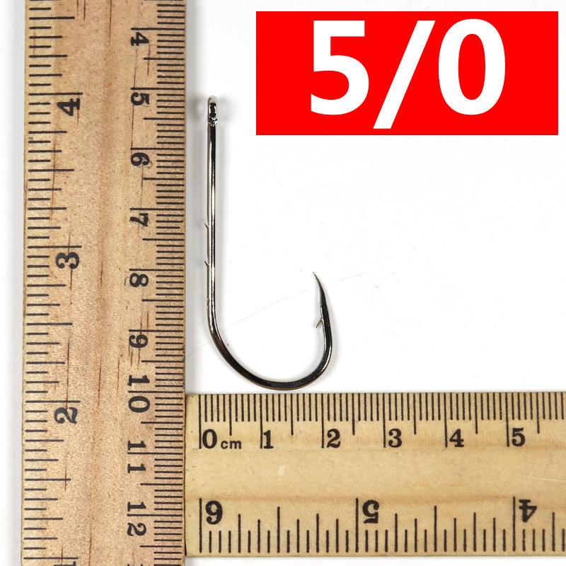 Набор из 50 острых рыболовных крючков Baitholder для червя или приманки. Размер 10 12 14 1/0 2/0