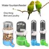 120ml/240ml/490ml Bird Water Feeder Transparent Large Capacity Buckled Design Bite-Resistant Easy To Refill Pet