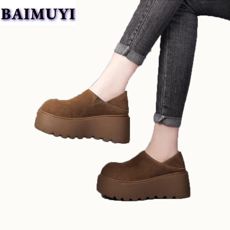 Леопардовые туфли на платформе, женские туфли на плоской подошве, замшевые повседневные кроссовки, брендовые мюли для женщин 2024 года, тренд, зимние плюшевые теплые зимние туфли Botas Mujer