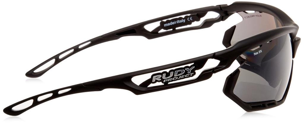 RUDYPROJECT FOTONYK Photonic Sports Sunglasses with Polarized Matte Black 3FX Gray Bumper Lenses, Frame/Polar Lenses/Black (SP455906-0000)