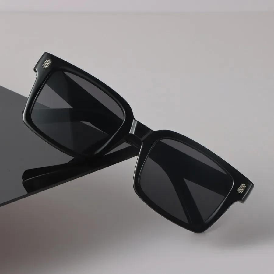 Дизайнерские квадратные солнцезащитные очки Женские Мужские Винтажные Черные Солнцезащитные очки Модные Личностные Очки Зеркальные линзы Сексуальный Бренд