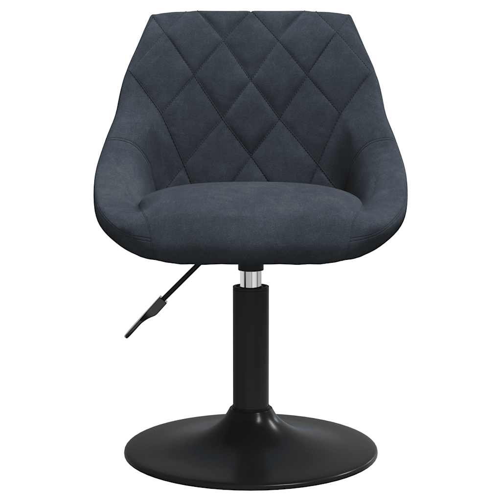 Dining Room Chairs 6 pcs Swivel Dark Grey Velvet