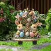 Easter Garden Stake 2D Acrylic Bunny Yard Decor Stake Cartoon Rabbit Colored