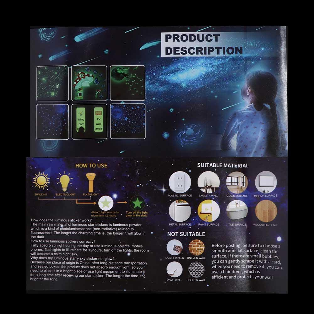 Children's Room Blue Jellyfish Nightlight Decal Sea Animal Wallpaper Glow Stickers Luminous Sticker