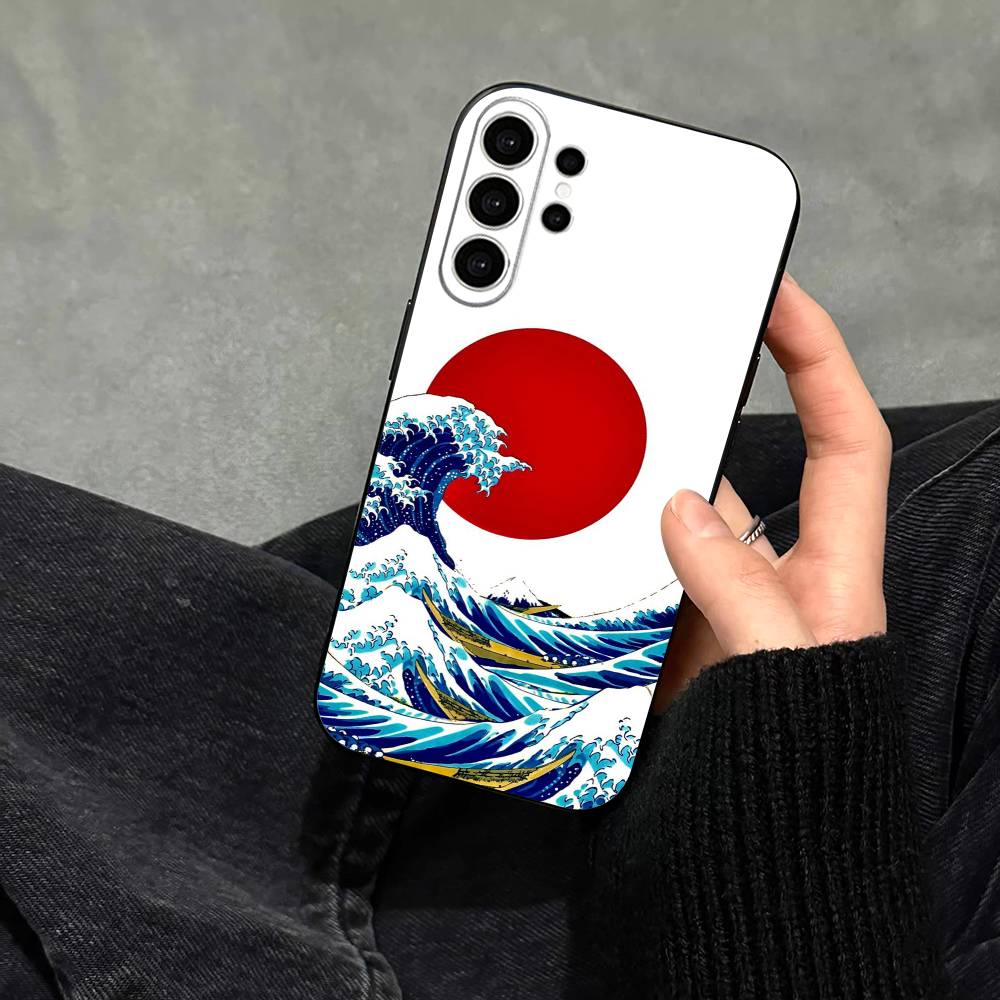 G-Большая волна у Канагавы Чехол для телефона для Samsung S25, S24, S21, S22, S23, S30, Ultra, S20, Plus, Fe, Note, 10, 9, 5G Черный чехол