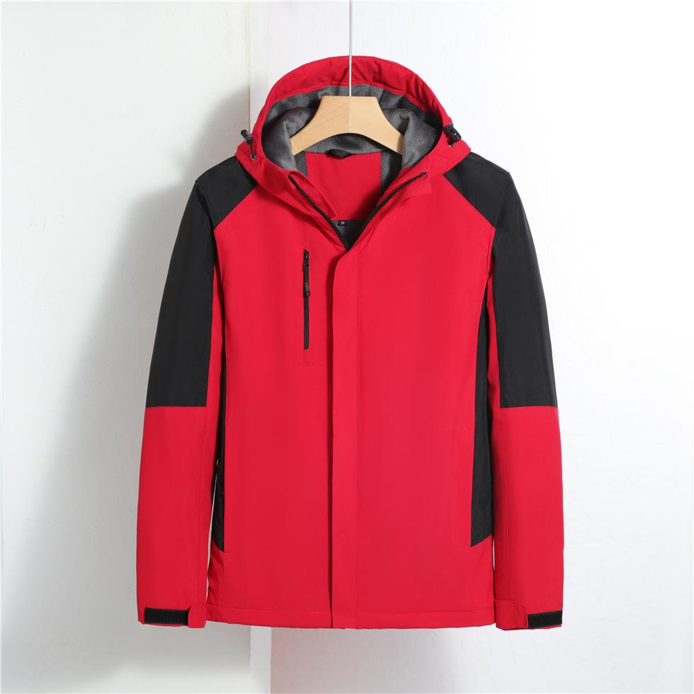 Осенне-зимние мужские и женские ветрозащитные и морозостойкие куртки из меха серебристой лисицы, парные куртки с цветными блоками, рабочая одежда для персонала на открытом воздухе