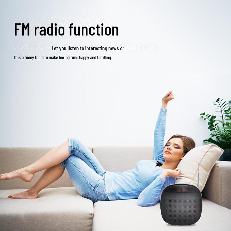 Портативная беспроводная колонка Little Bee с петличным микрофоном для учителей и танцевальных мероприятий