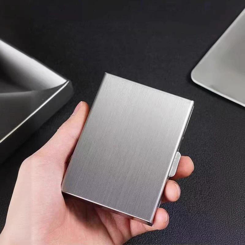 Антимагнитный металлический кошелек с RFID-защитой, тонкий держатель для карт, прочный, для мужчин, женщин, активного отдыха