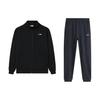 Li Ning Solid Color Logo Casual Sports Suit Men Suit Black AWDT609-1+YKLT225-1