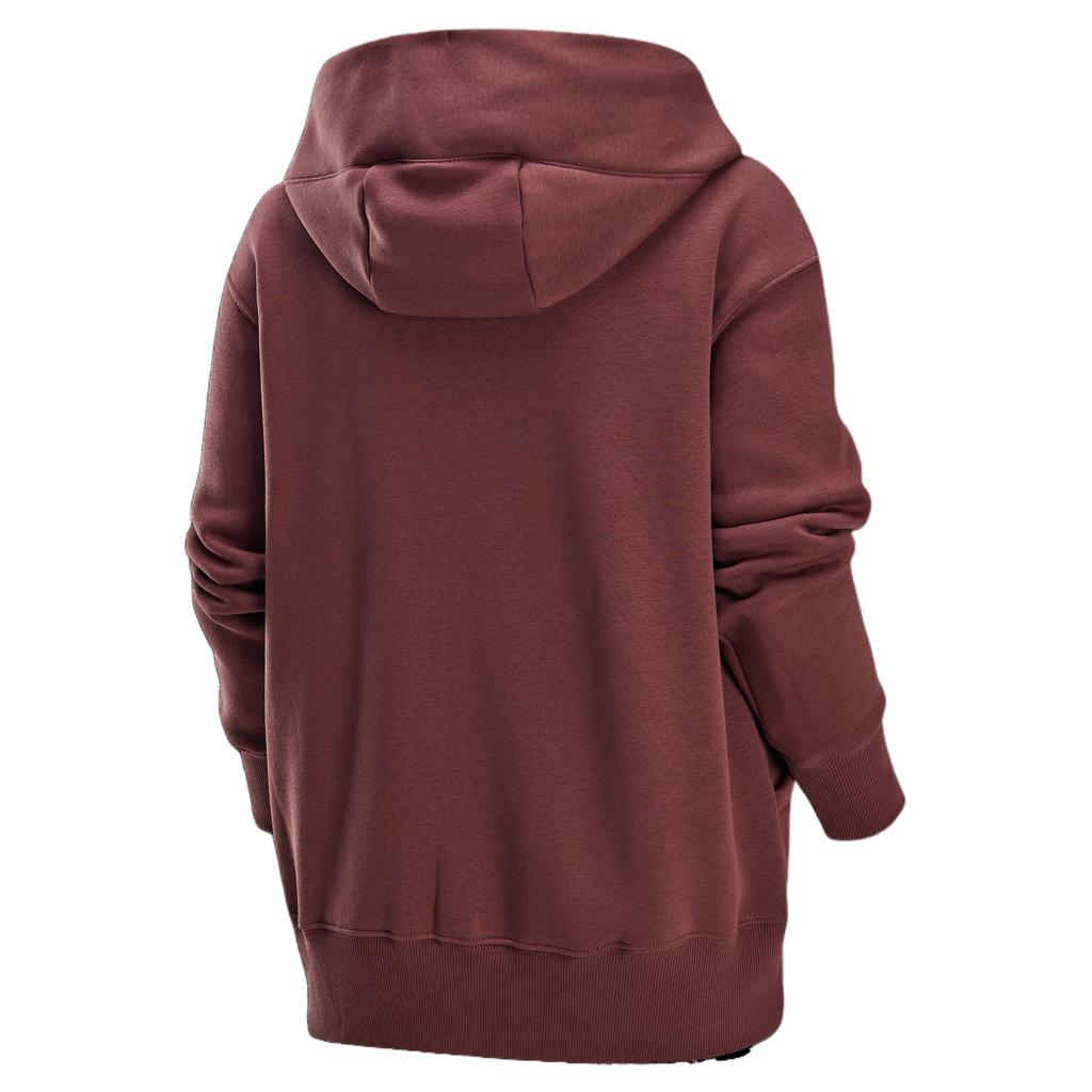 Nike Sportswear Phoenix Fleece Swoosh Hooded Zip-Up Comfortable Long Sleeve Sweatshirt Women Sweatshirt Red-Brown Sail DQ5759-218