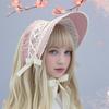 Pastorale Style Victorian Headpiece Ruffle Lace Hat Lolita Bonnet Cap  Cosplay Accessory