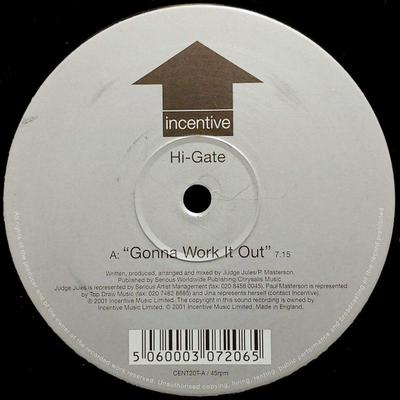 12-дюймовая пластинка HI-GATE - Gonna Work It Out CENT20T Incentive 2001 UK Dance & Electronica Б/У