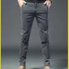 Мужские брюки в стиле business casual на весну и осень, новые, пэчворк, на пуговицах и молнии, карманы, модные, однотонные, минималистичные, прямые