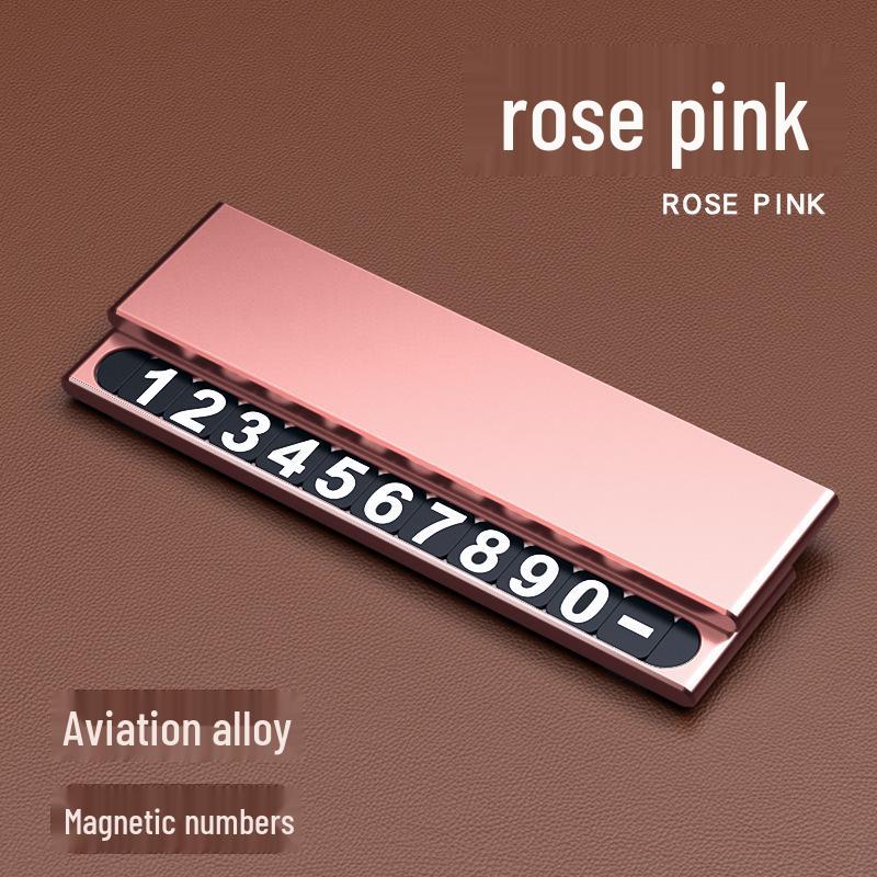 Роскошная временная парковочная табличка с алюминиевой пластиной для номера телефона для салона автомобиля