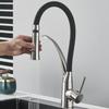 Kitchen Faucet 360° Stainless Steel Extendable Faucet with Shower Faucet for Kitchen